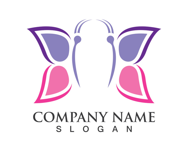 Butterfly logo template symbol vector icon design