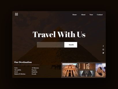 Travel Website And Landingpage Header