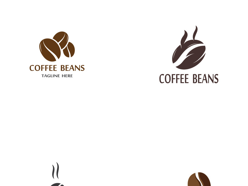 Premium coffee bean logo design.