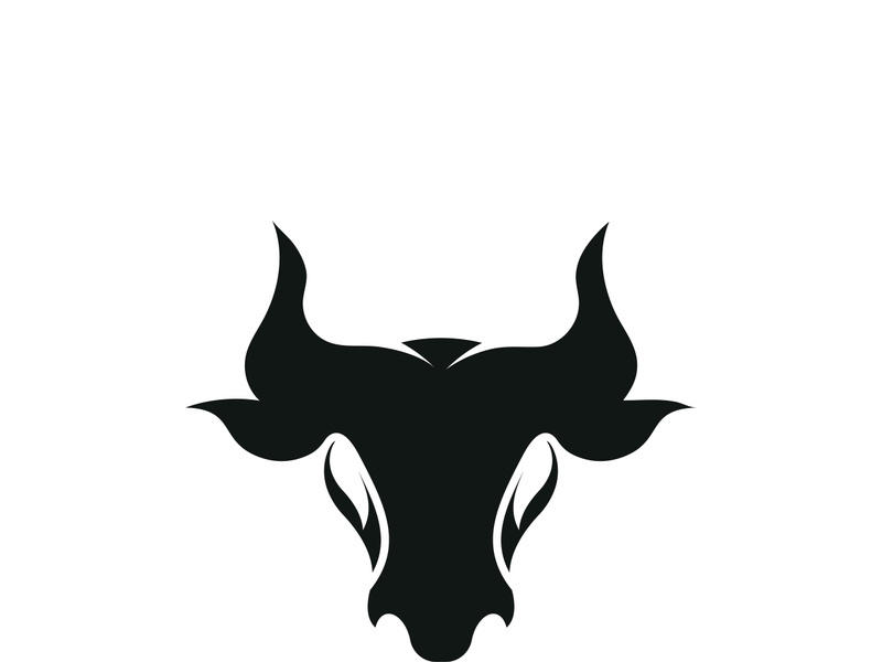 Bull head logo vector icon design illustration