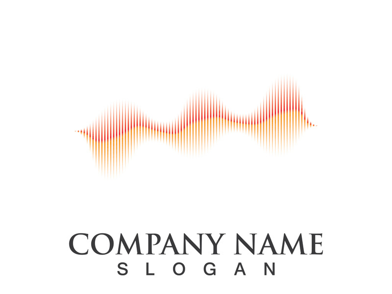 Sound waves vector illustration design template