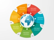 Circle Charts for Infographics 6 Set