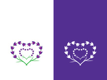 Fresh lavender flower logo vector flat design