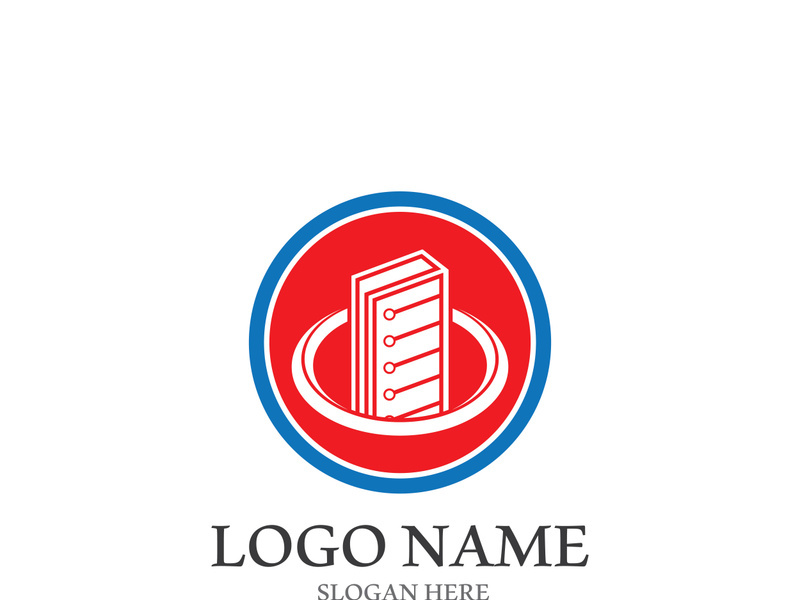 Digital book logo technology vector icon design