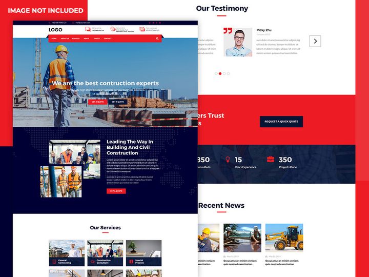 Construction website template