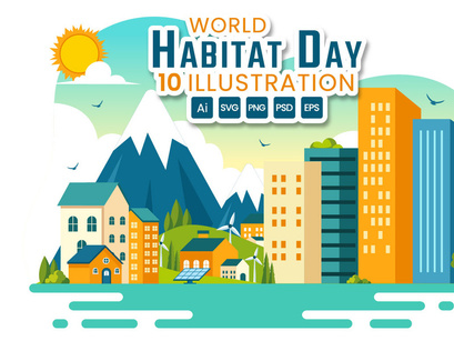 10 World Habitat Day Illustration