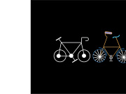 Flat design bicycle in Adobe illustrator