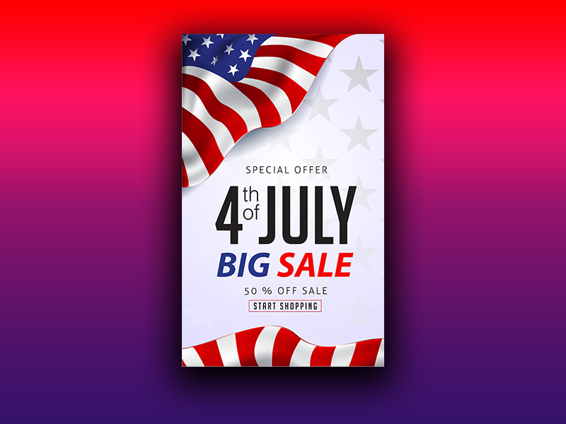 USA Independence Day Sale Banner 04