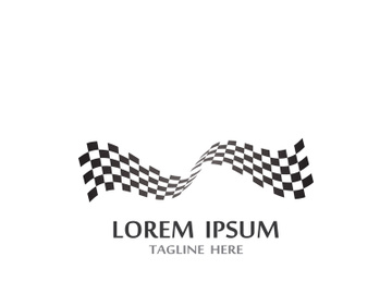 Creative and modern racing flag logo design. preview picture