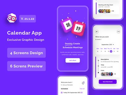 Calendar Schedule Management App Design