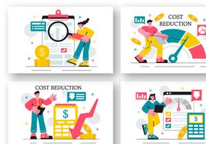 11 Cost Reduction Business Illustration