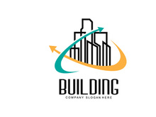 City Building Construction Logo Design Premium Quality Line Vector Illustration