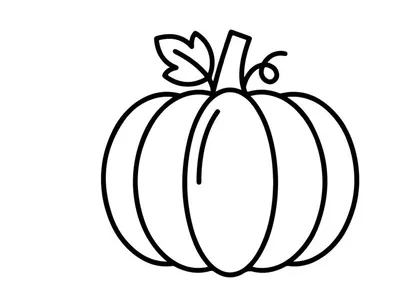 Ilustración de calabaza adorable para decoración otoñal. Símbolo simple de cosecha de otoño para diseño estacional.