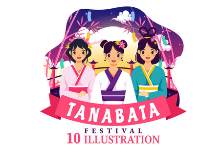 10 Tanabata Japan Festival Illustration