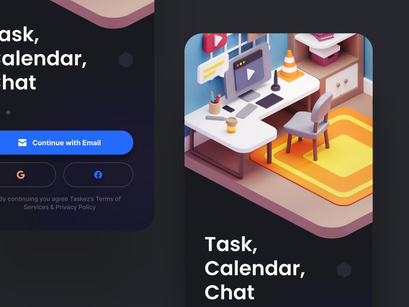 TaskEz Productivity App iOS UI Kit