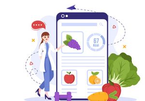 10 Nutrition Store Flat Illustration