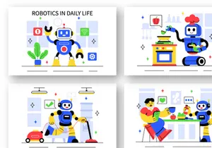10 Robotics in Daily Life Illustration