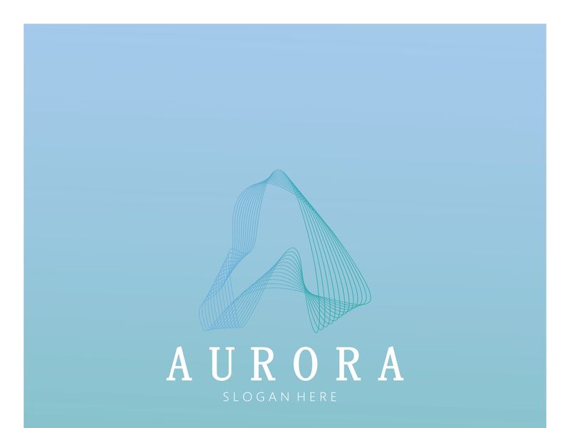 Aurora Logo Design Icon Illustration Vector Template