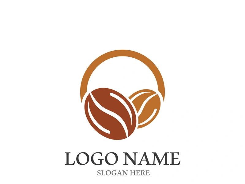 Coffee bean icon vector illustration template