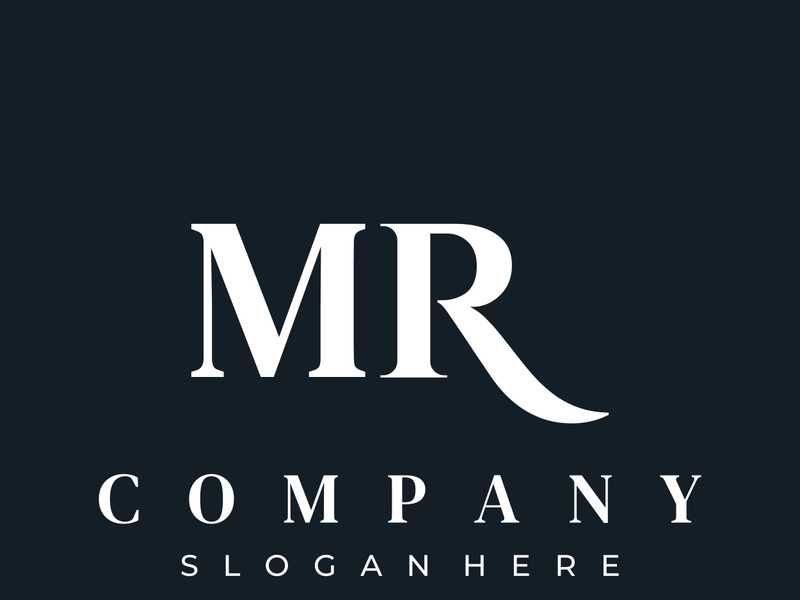 Luxury letters MR , RM , M , R with an elegant, modern and unique monogram. Logo for business card , business , brand , company.