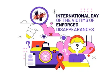 10 Victims of Enforced Disappearances Day Illustration