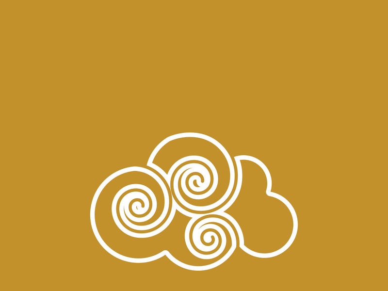 Chinese Cloud template vector icon illustration