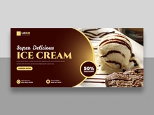 Ice Cream Shop Facebook Cover Ver-4