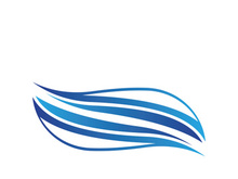 Wave beach vector illustration design logo