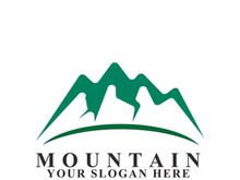 Mountain icon logo template vector illustration design
