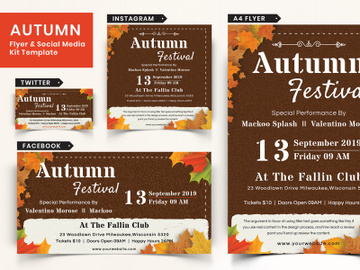 Autumn Festival Flyer & Social Media Pack-12 preview picture