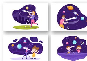20 Astronomy Cartoon Illustration