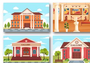 15 Art Gallery Museum Illustration