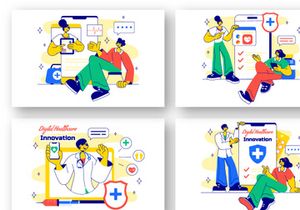 10 Digital Healthcare Innovation Illustration