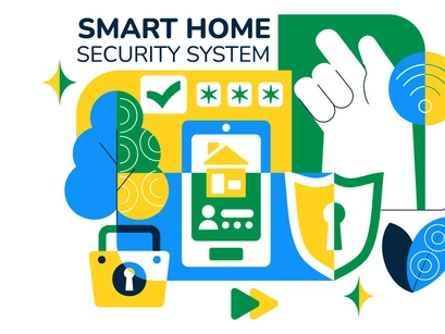10 Smart Home Security Illustration