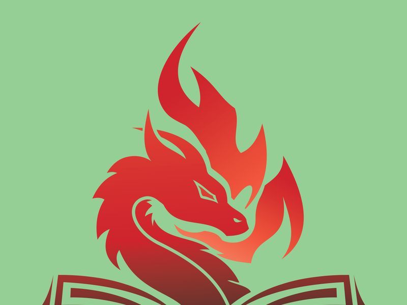 Dragon logo art illustration