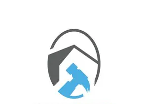 Home Repair logo design with handyman modern service template