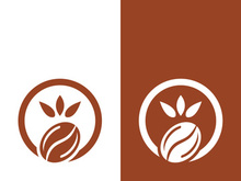 Coffee bean icon vector illustration template