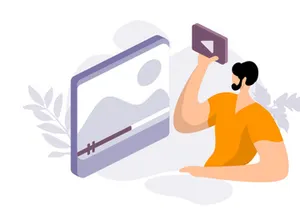 Call to Action flat Illustration