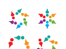 Community, network and social icon design template