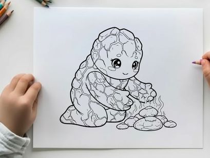 Cute baby Yoda cooking stew vector illustration flat design