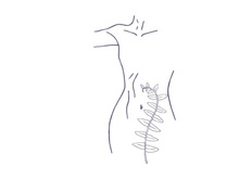 Line art portrait woman, Flower face one line vector illustration