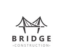 Minimalist Bridge logo suitable for building and construction workers vector design