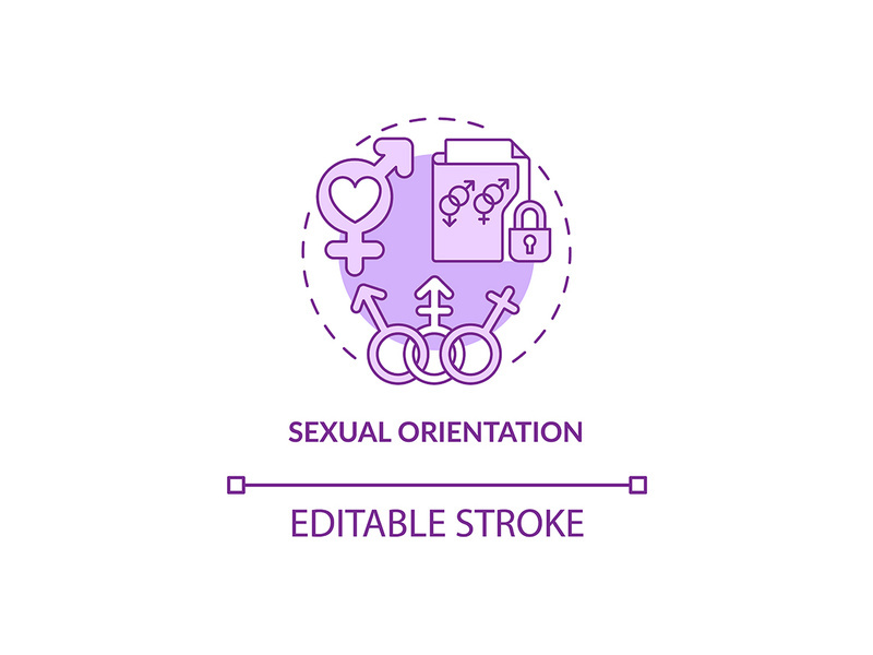 Sexual orientation purple concept icon