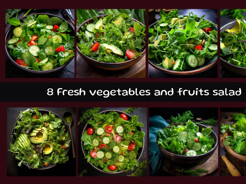 Fresh vegetables and fruits salad