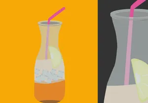Juice In Glass Vector Bundle