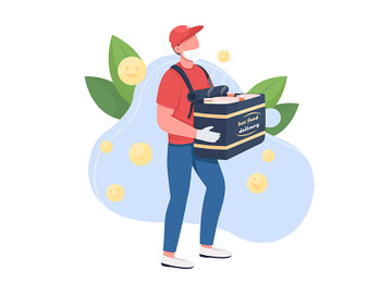 Food delivery flat concept vector illustration preview picture