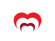 Love heart logo and symbol vector