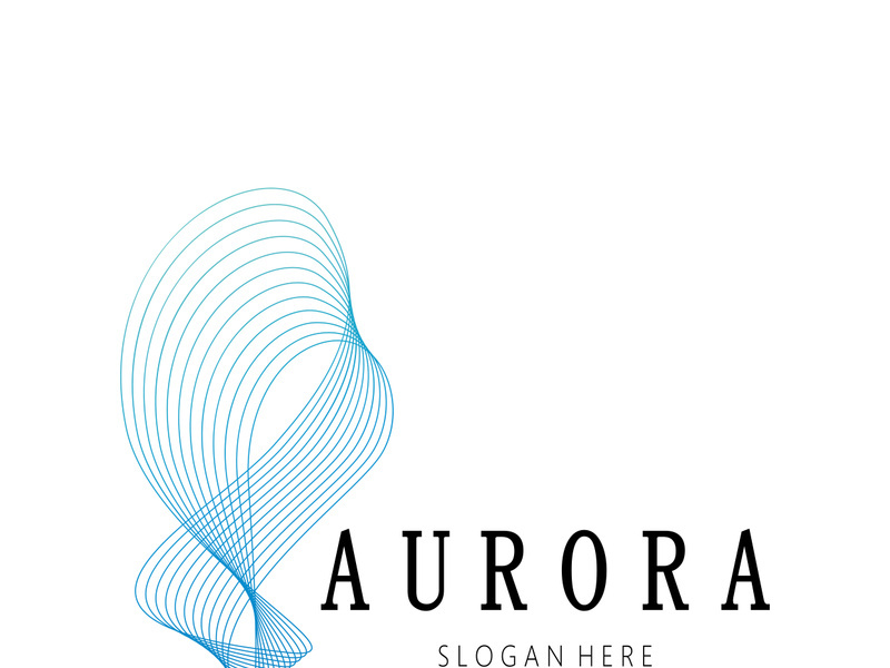 aurora logo design icon illustration vector template