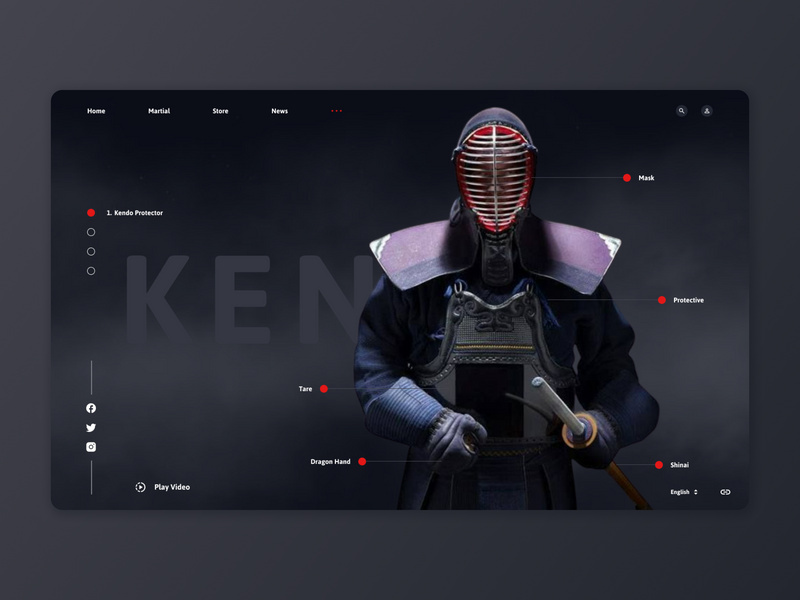 A Modern and Engaging Website UI Design for Kendo Enthusiasts