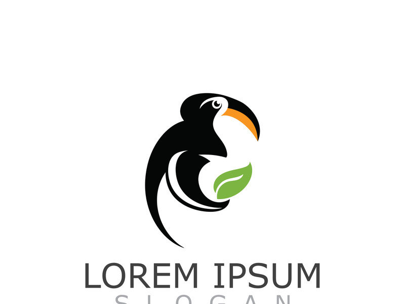 Toucan simple logo design image bird vector illustration